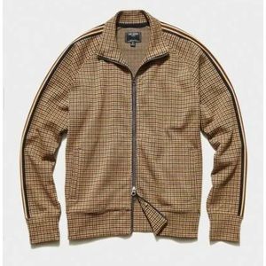 Todd Snyder Men's Brown Tattersall Plaid Track Jacket, size L